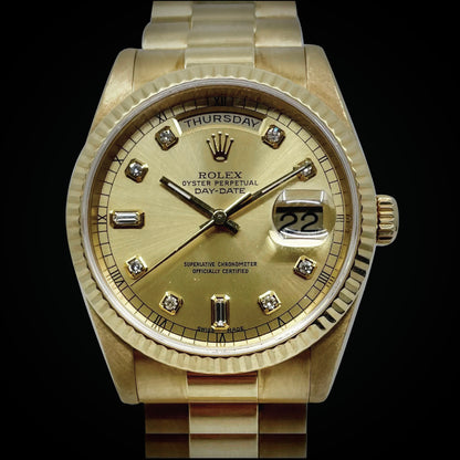 Rolex Day-Date 18K Diamond Full Gold